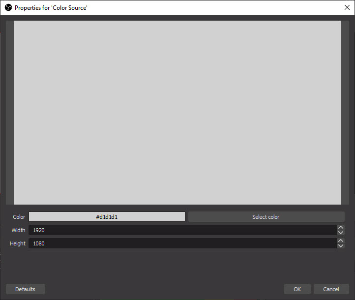 color source in obs